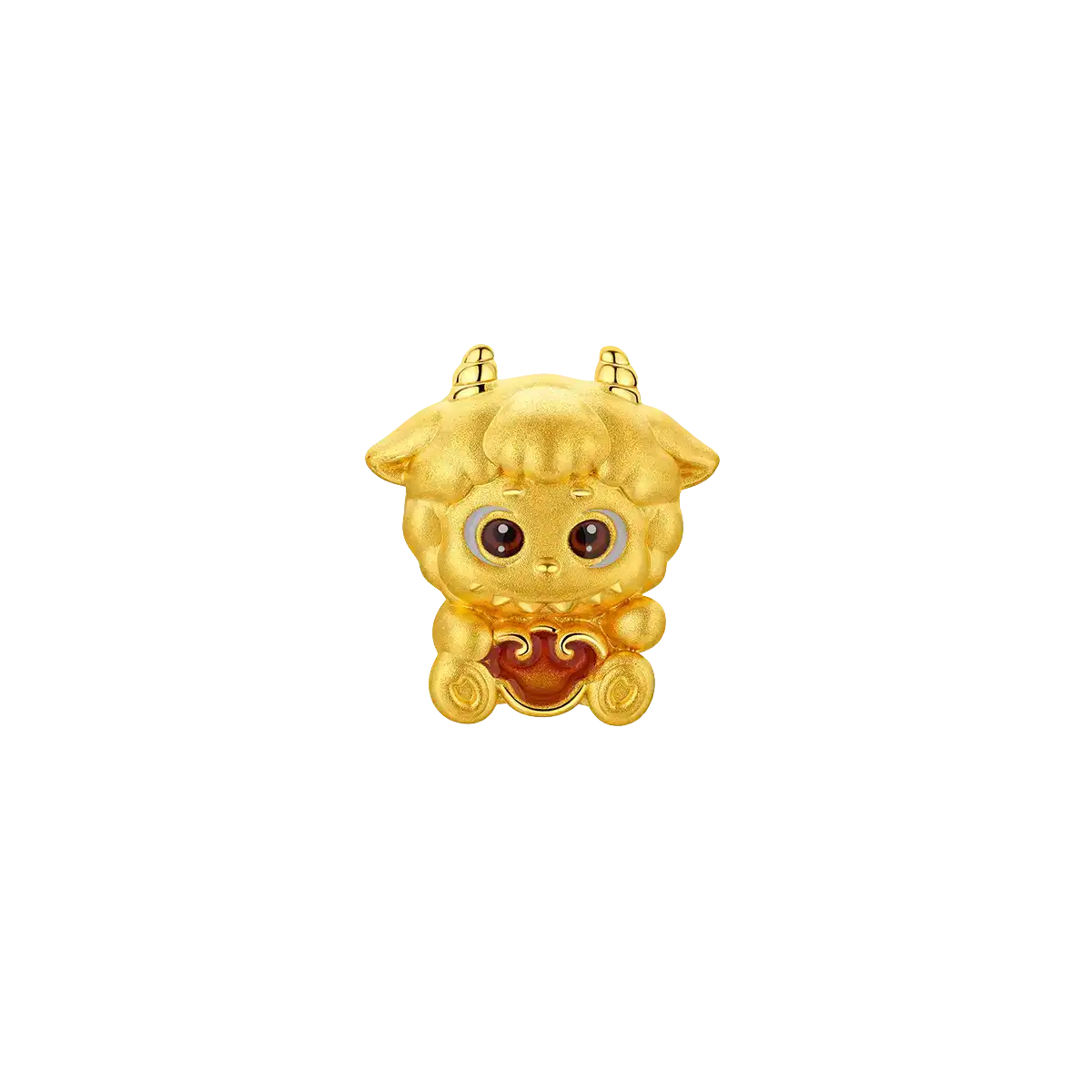 六福珠寶黃金串飾 - “奇趣萌牙-羊”十二生肖999足金串飾連手繩