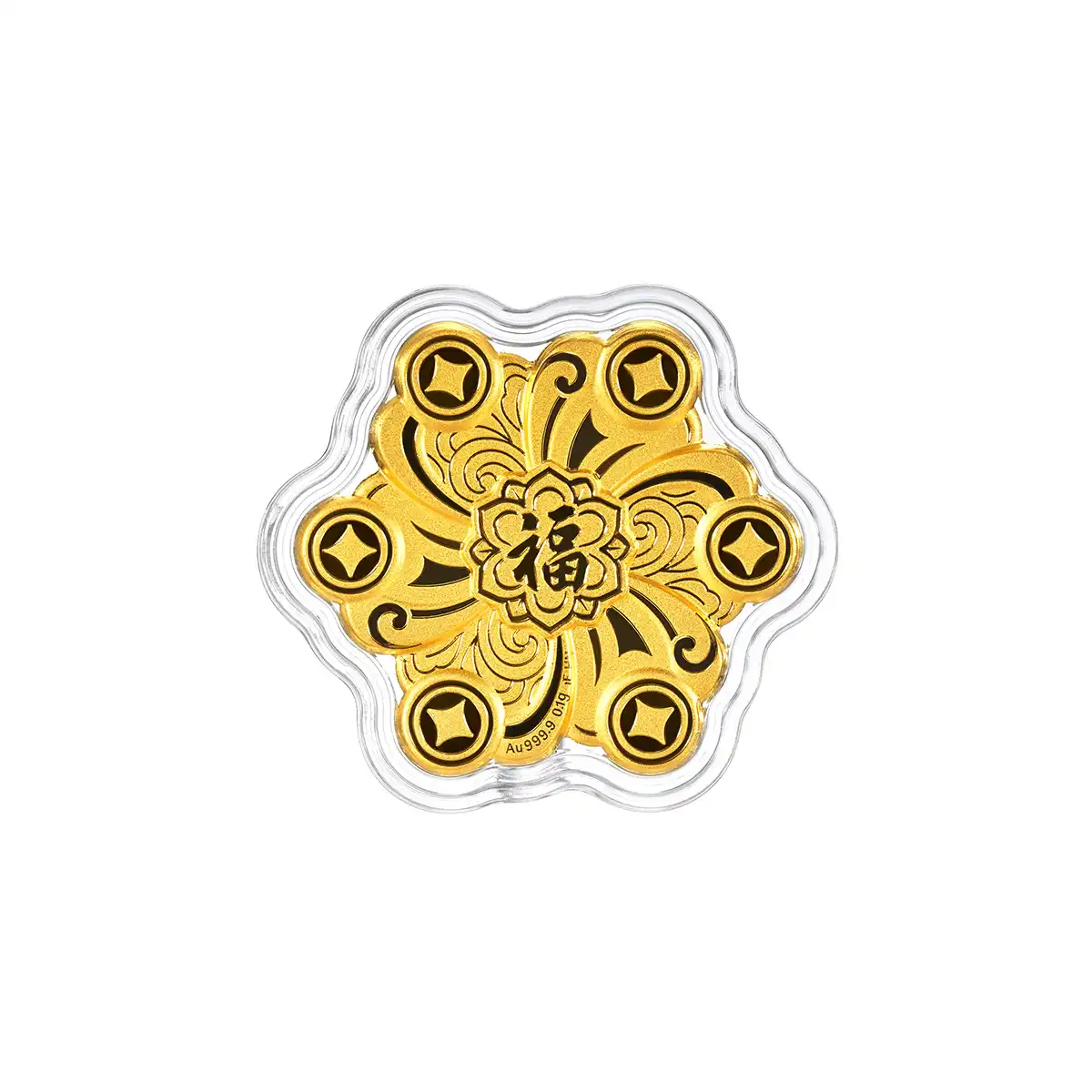 六福珠寶黃金工藝品 - “運轉墩墩馬”999.9黃金工藝品