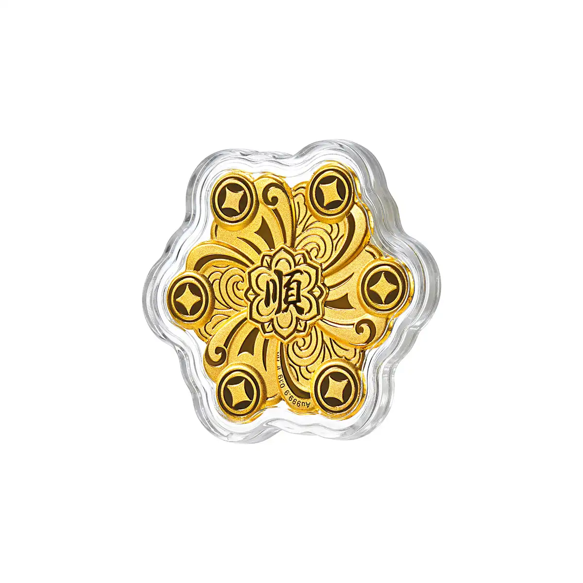 六福珠寶黃金工藝品 - “運轉墩墩馬”999.9黃金工藝品