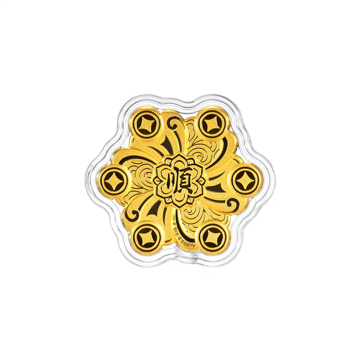 六福珠寶黃金工藝品 - “運轉墩墩馬”999.9黃金工藝品