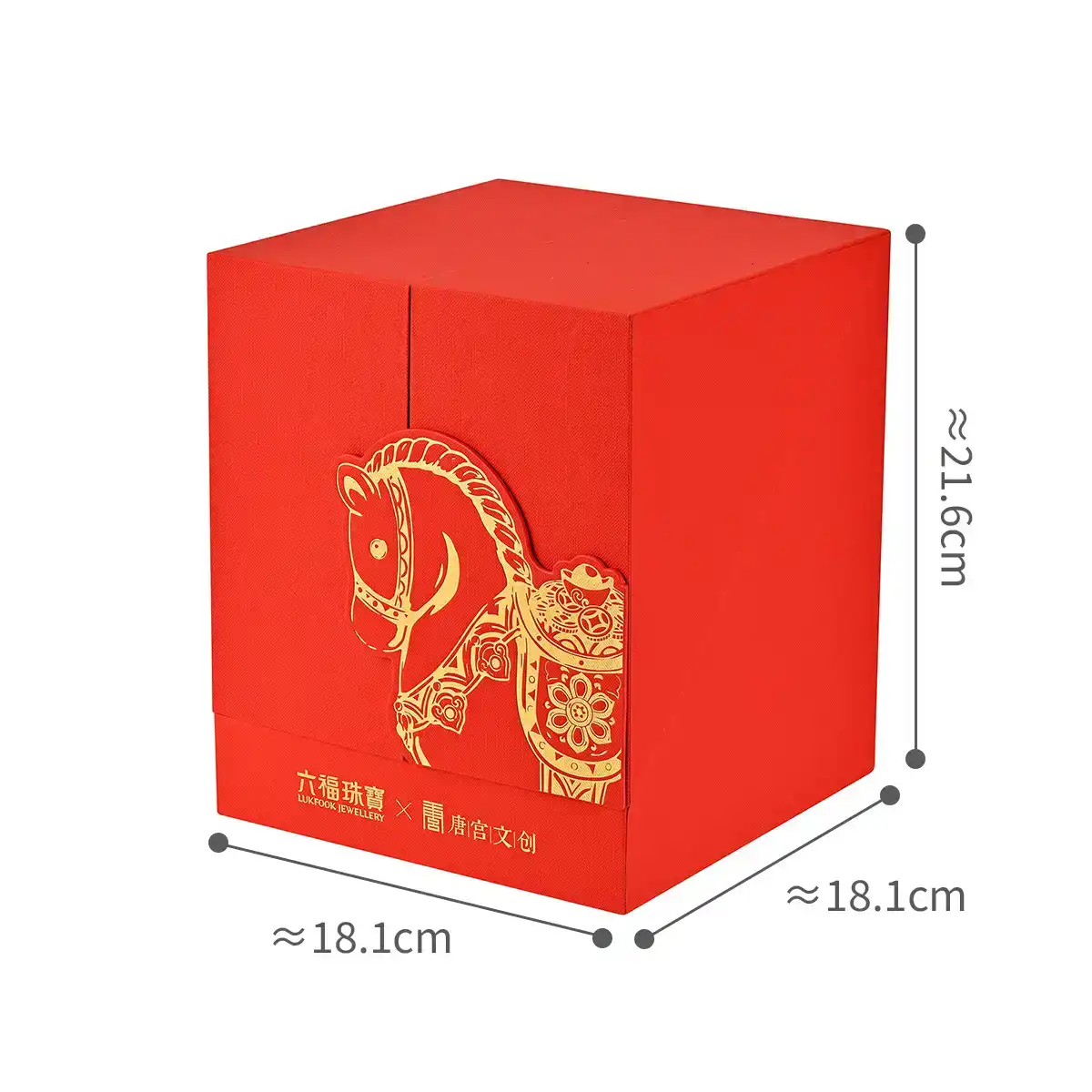 六福珠寶黃金工藝品 - “運轉墩墩馬”999.9黃金工藝品