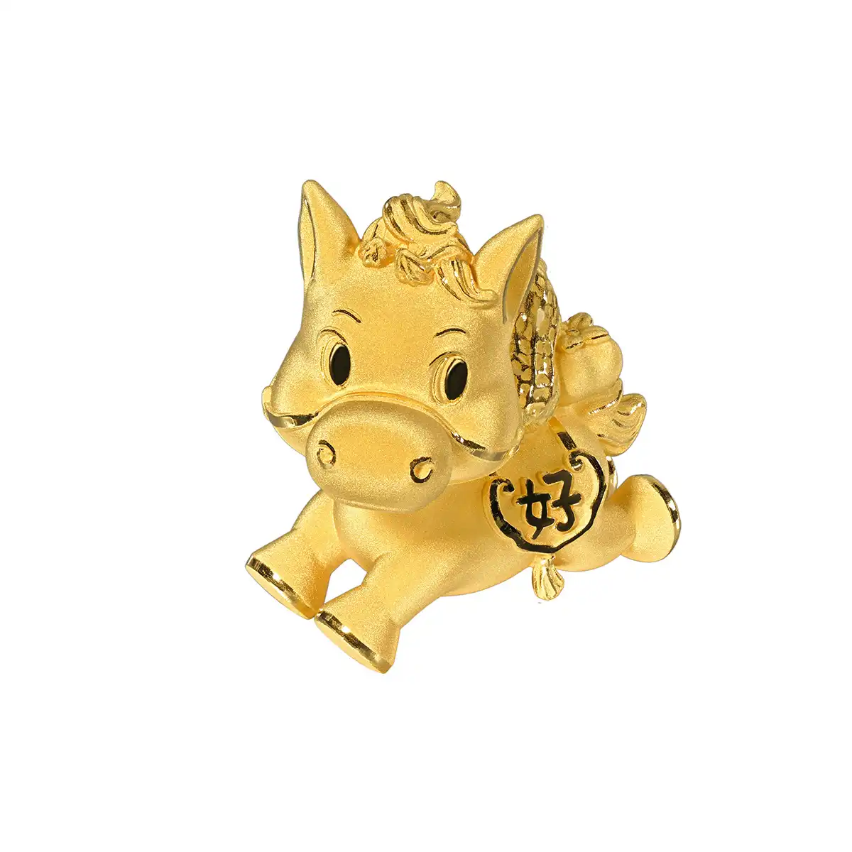 六福珠寶黃金擺件 - "好事金馬"999足金擺件