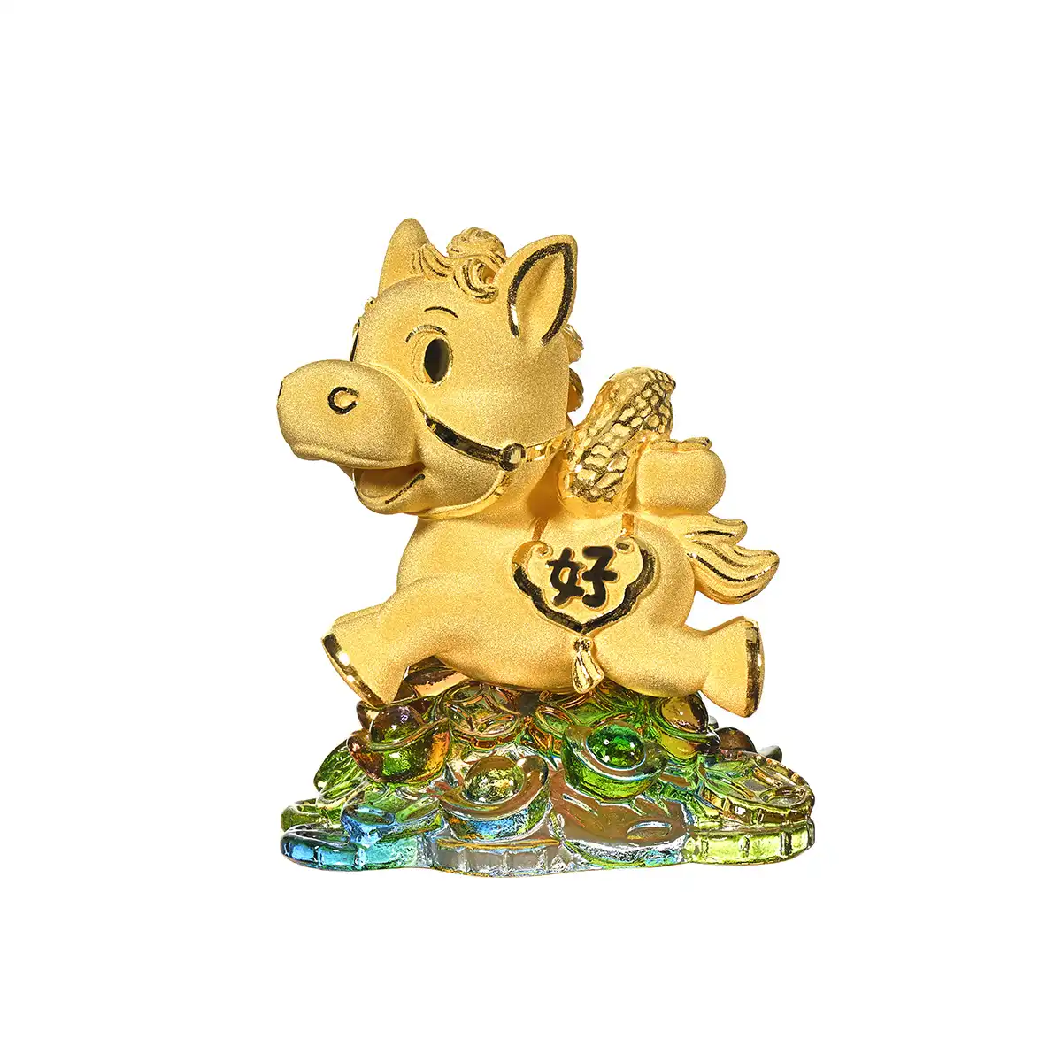 六福珠寶黃金擺件 - "好事金馬"999足金擺件
