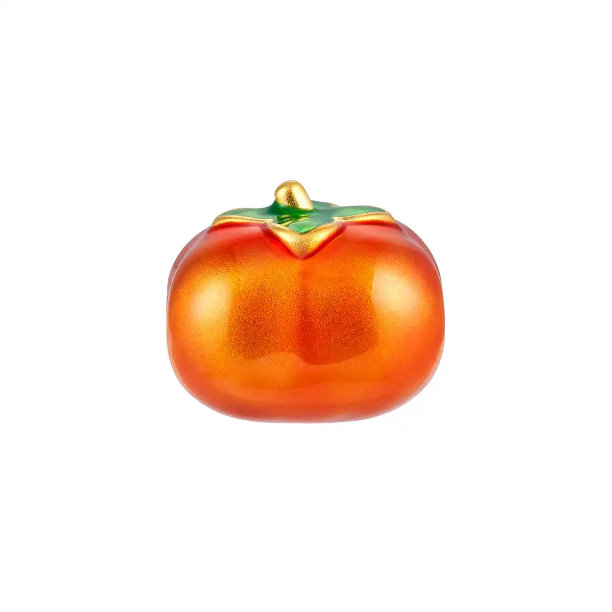 六福珠寶黃金串飾 - “柿萌熊”999足金鎏彩串飾