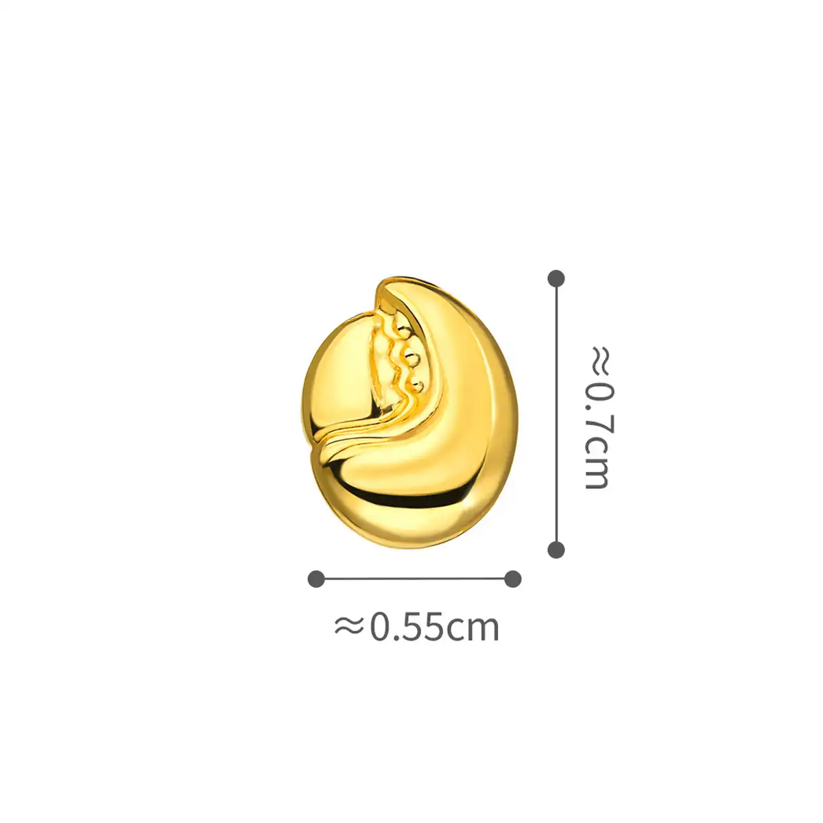 六福珠寶黃金金豆子 - "金蟹鉗"999.9黃金蟹鉗(1克)–附送木塞玻璃瓶