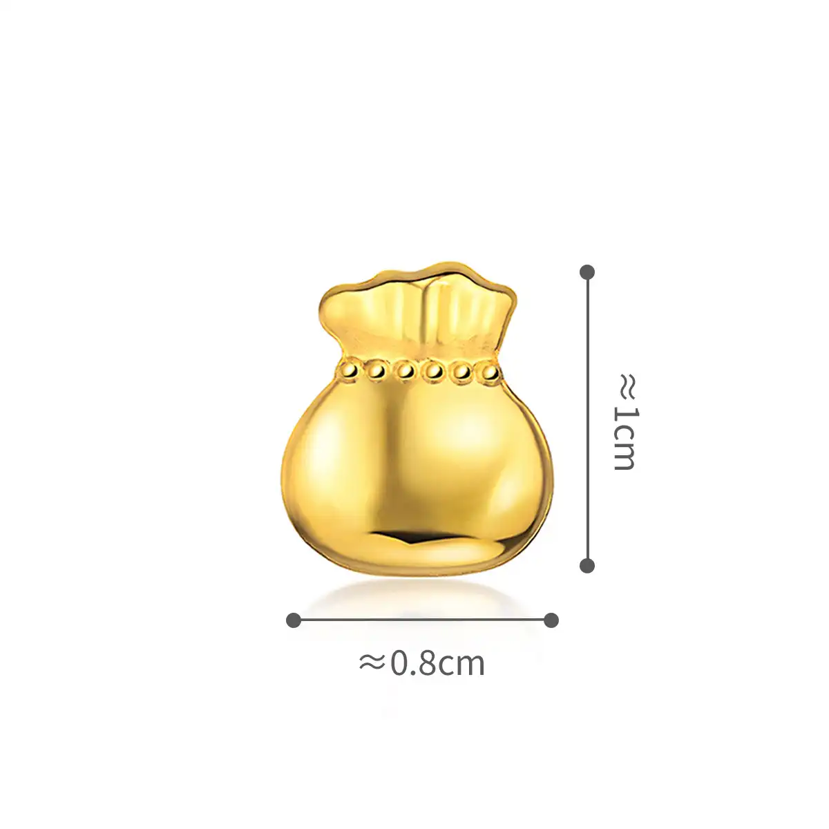 六福珠寶黃金金豆子 - "金福袋"999.9黃金福袋(3克)–附送木塞玻璃瓶