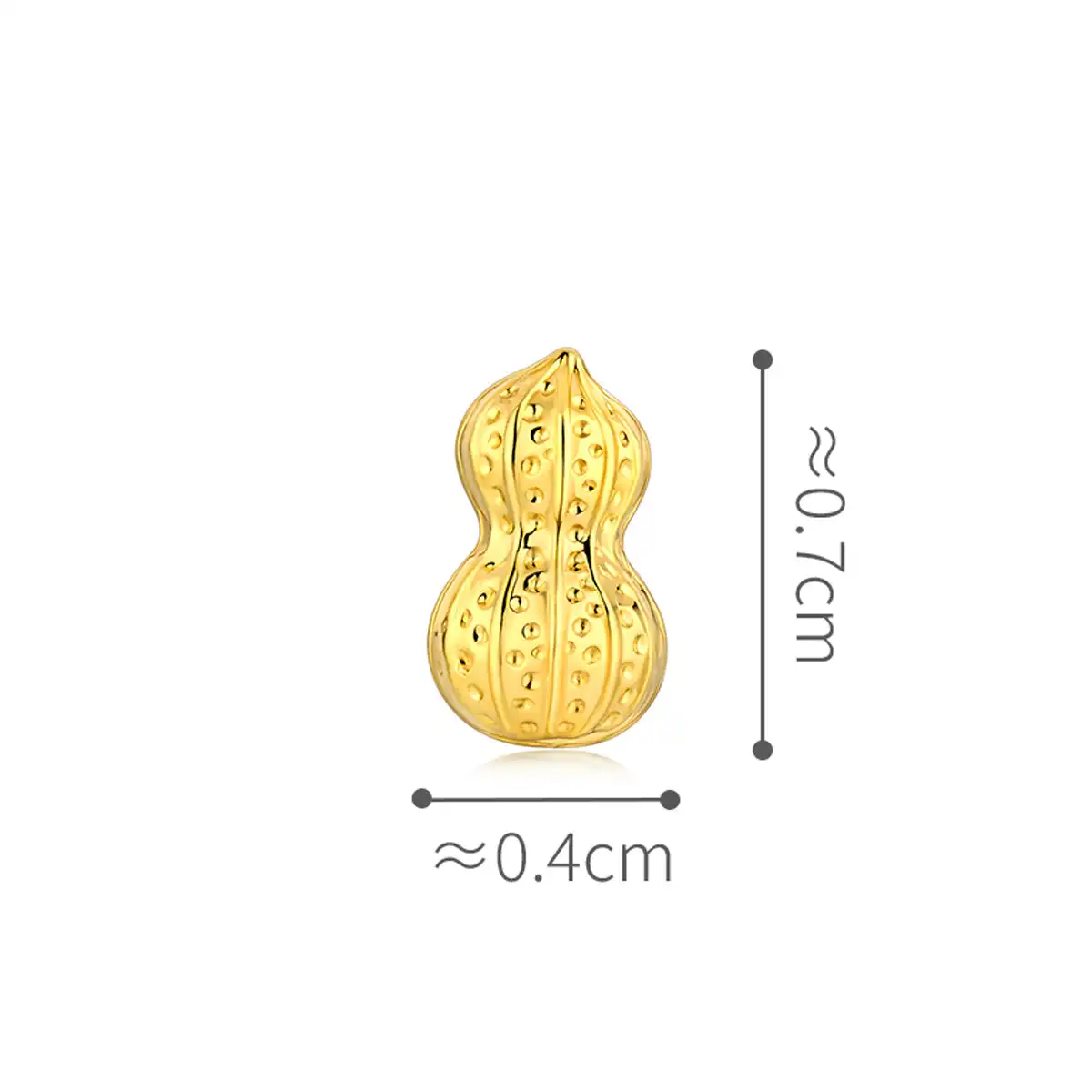 六福珠寶黃金金豆子 - "金花生"999.9黃金花生(1克)–附送木塞玻璃瓶