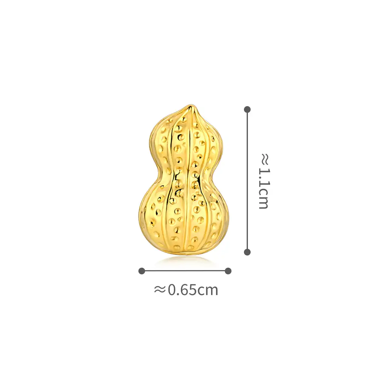 六福珠寶黃金金豆子 - "金花生"999.9黃金花生(3克)–附送木塞玻璃瓶