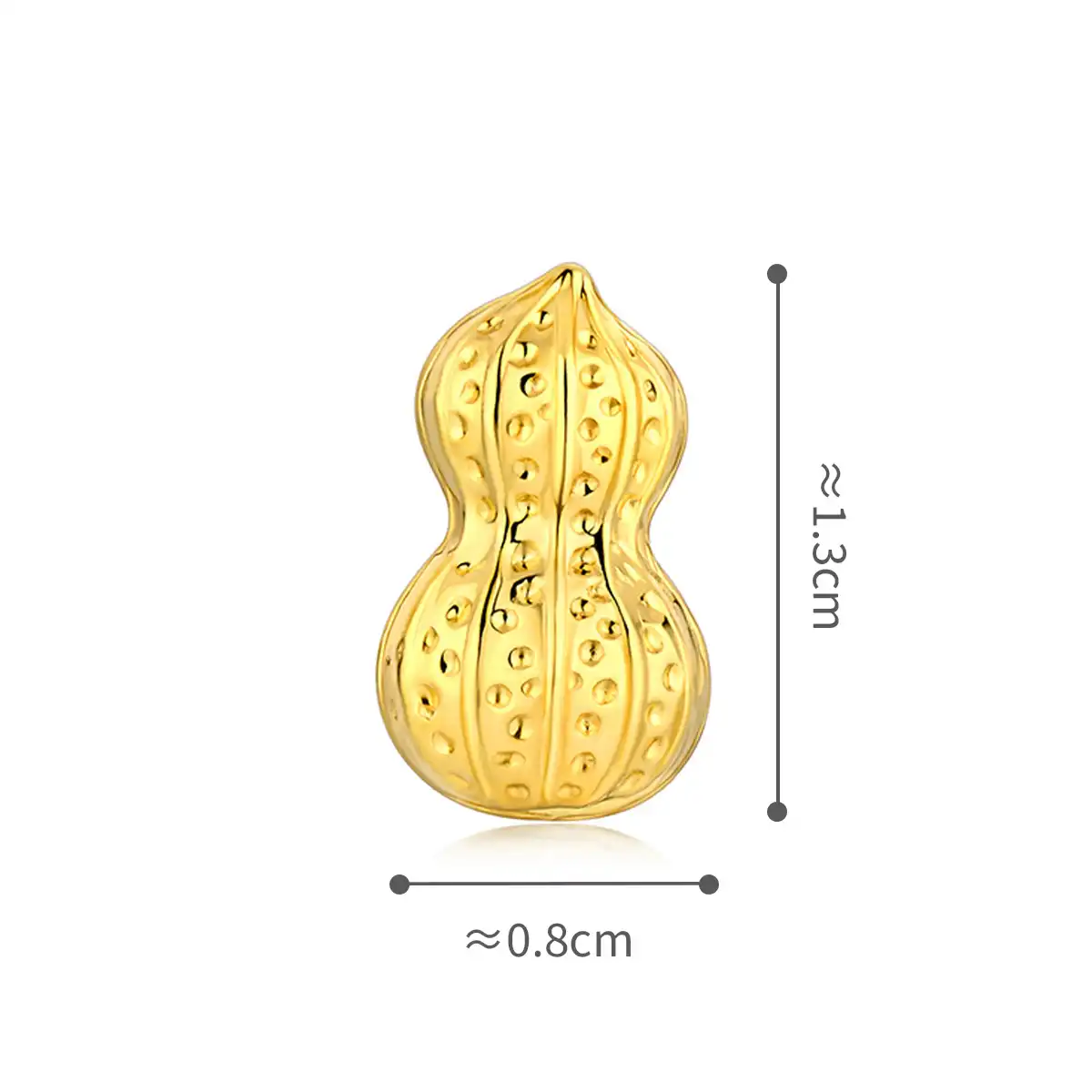 六福珠寶黃金金豆子 - "金花生"999.9黃金花生(5克)–附送木塞玻璃瓶