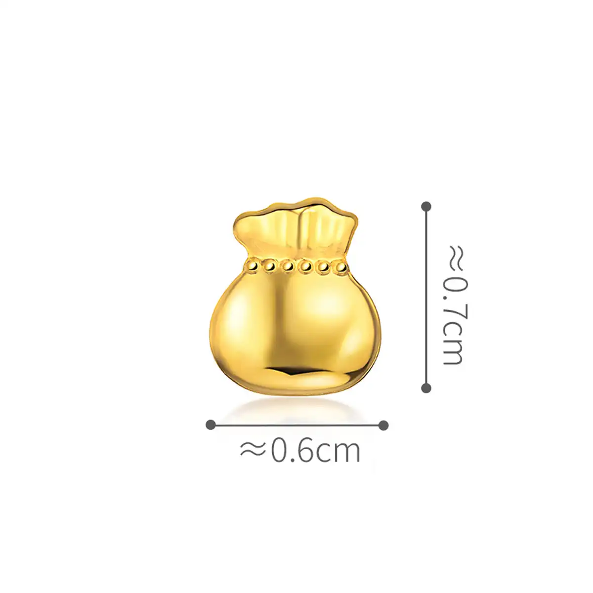 六福珠寶黃金金豆子 - "金福袋"999.9黃金福袋(1克)–附送木塞玻璃瓶