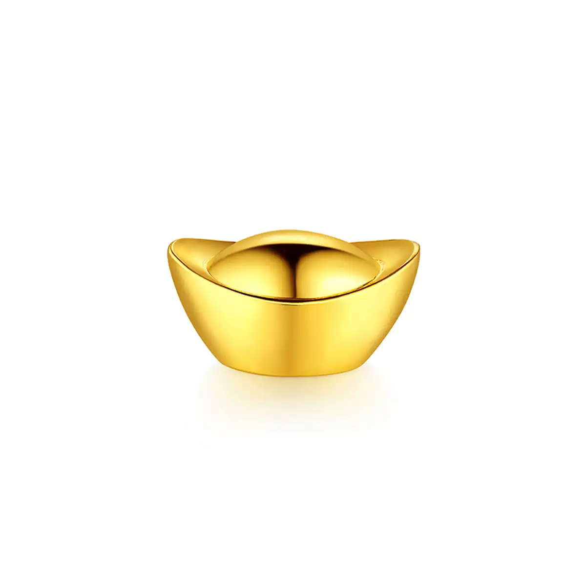 $t('六福珠寶')黃金金豆子 - "金元寶"999.9黃金金元寶(3克)–附送可愛貓瓶