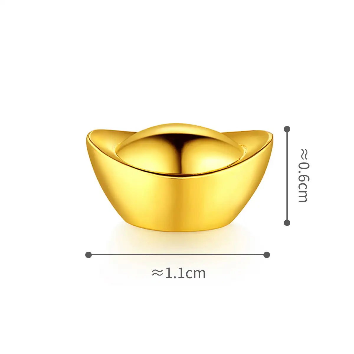 六福珠寶黃金金豆子 - "金元寶"999.9黃金金元寶(5克)–附送木塞玻璃瓶