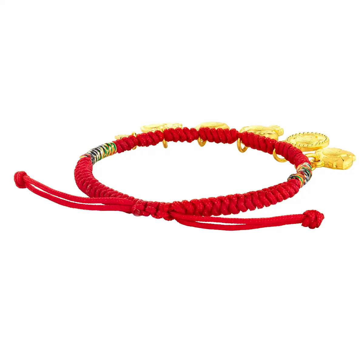 六福珠宝黄金串饰 - "婷婷「吉祥百宝」"999.9黄金串饰连手绳