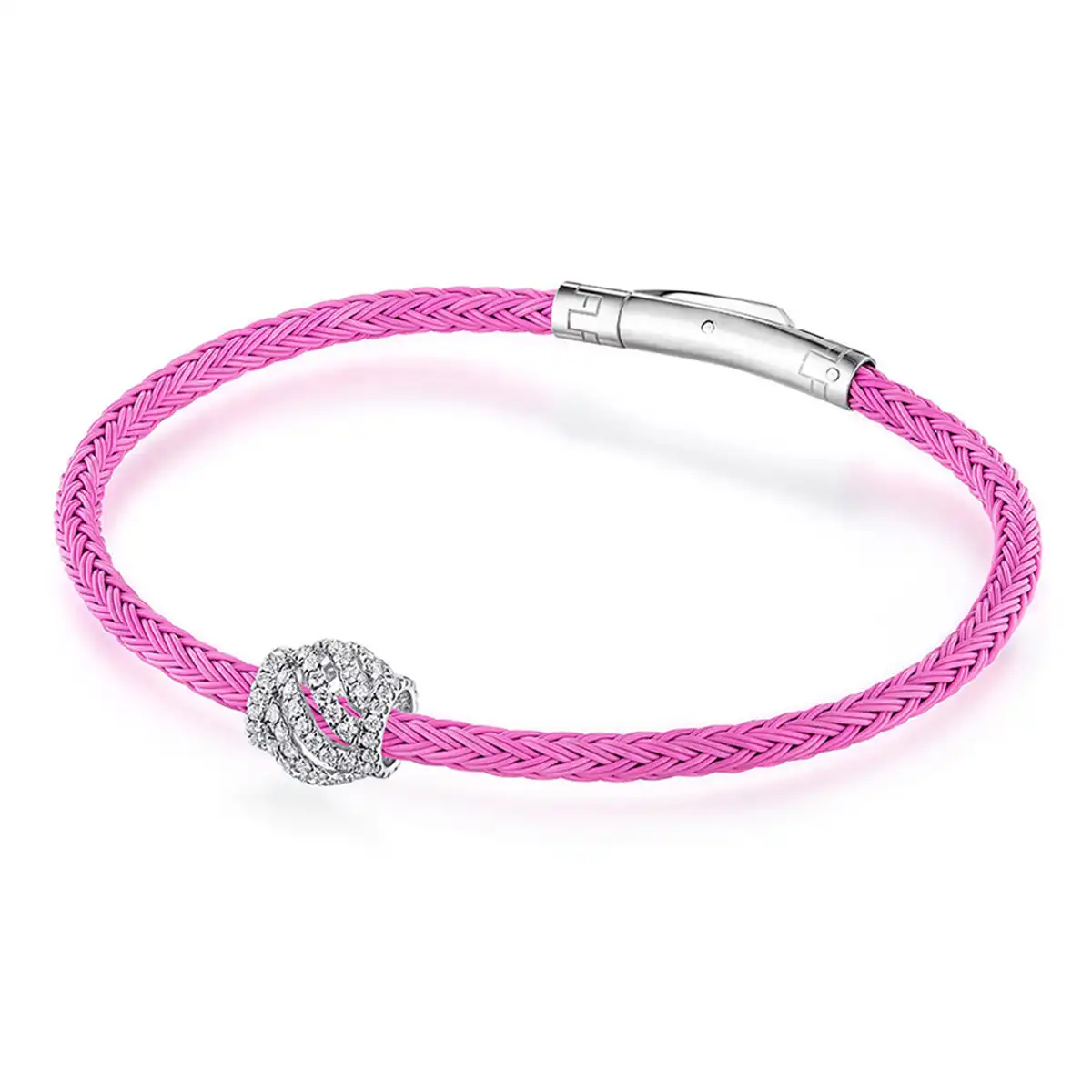 六福珠宝18K金串饰 - "波光粼粼"18K金(白色)钻石串饰