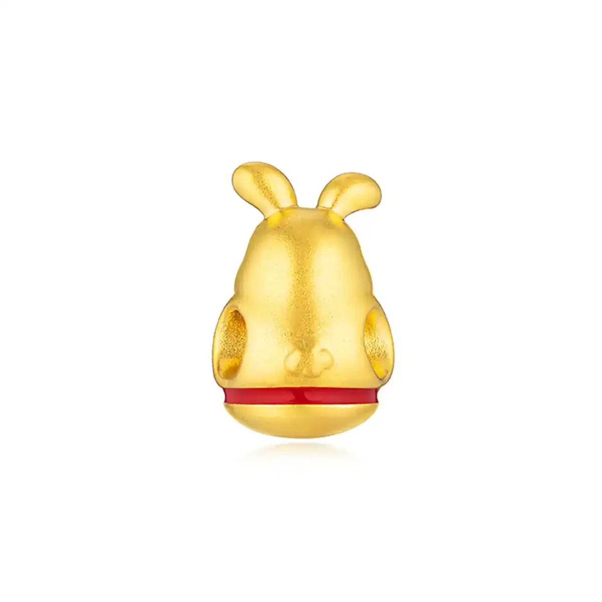 六福珠寶黃金串飾 - “不倒一族”十二生肖999足金串飾連手繩-"平安兔"(硬金工藝)