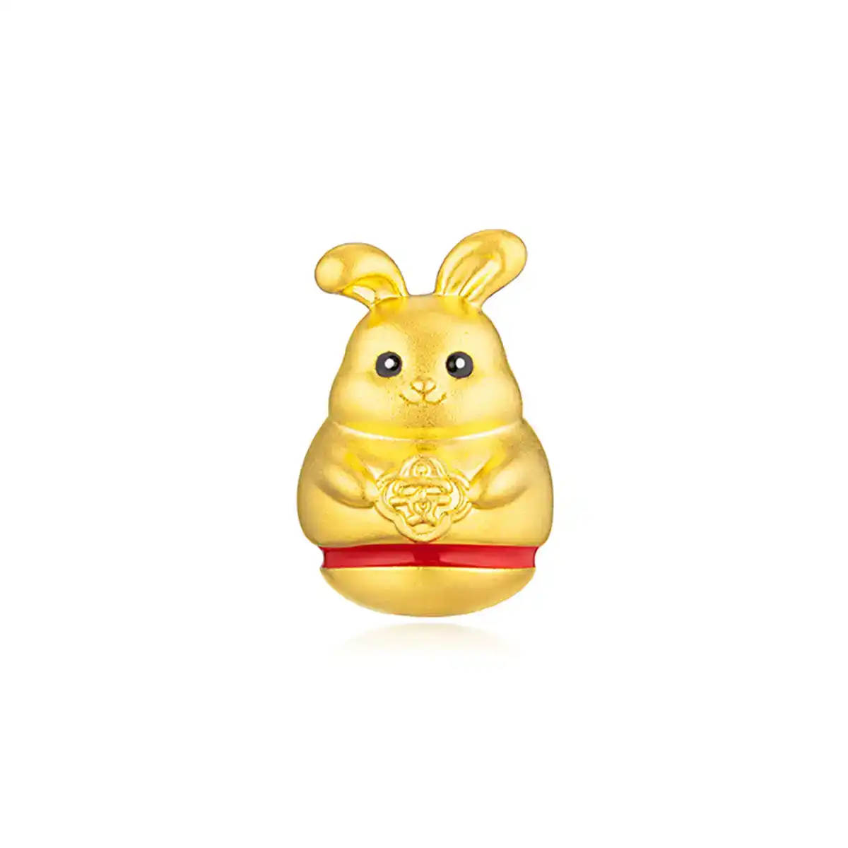 六福珠寶Heirloom Fortune | 福滿傳家系列黃金串飾 - “不倒一族”十二生肖999足金串飾連手繩-"平安兔"(硬金工藝)