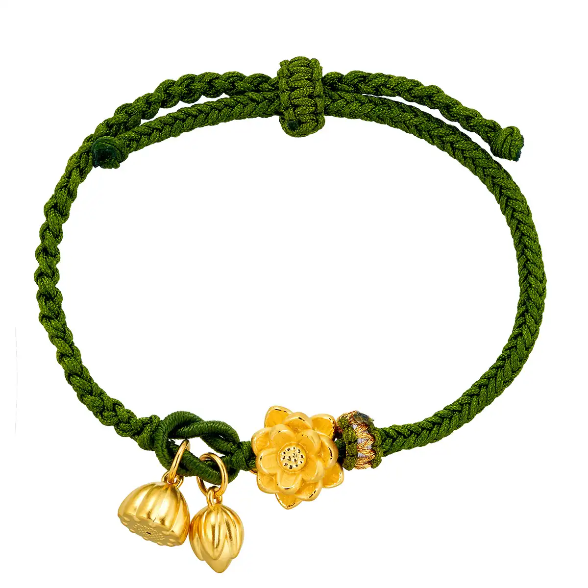 $t('六福珠寶')黃金串飾 - “好運蓮蓮”999足金串飾連手繩