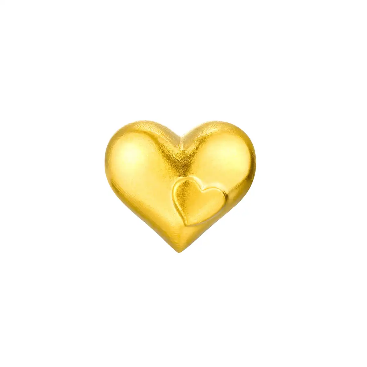 六福珠宝黄金金豆子 - “爱心金豆”999.9黄金(1克)–附送木塞玻璃瓶