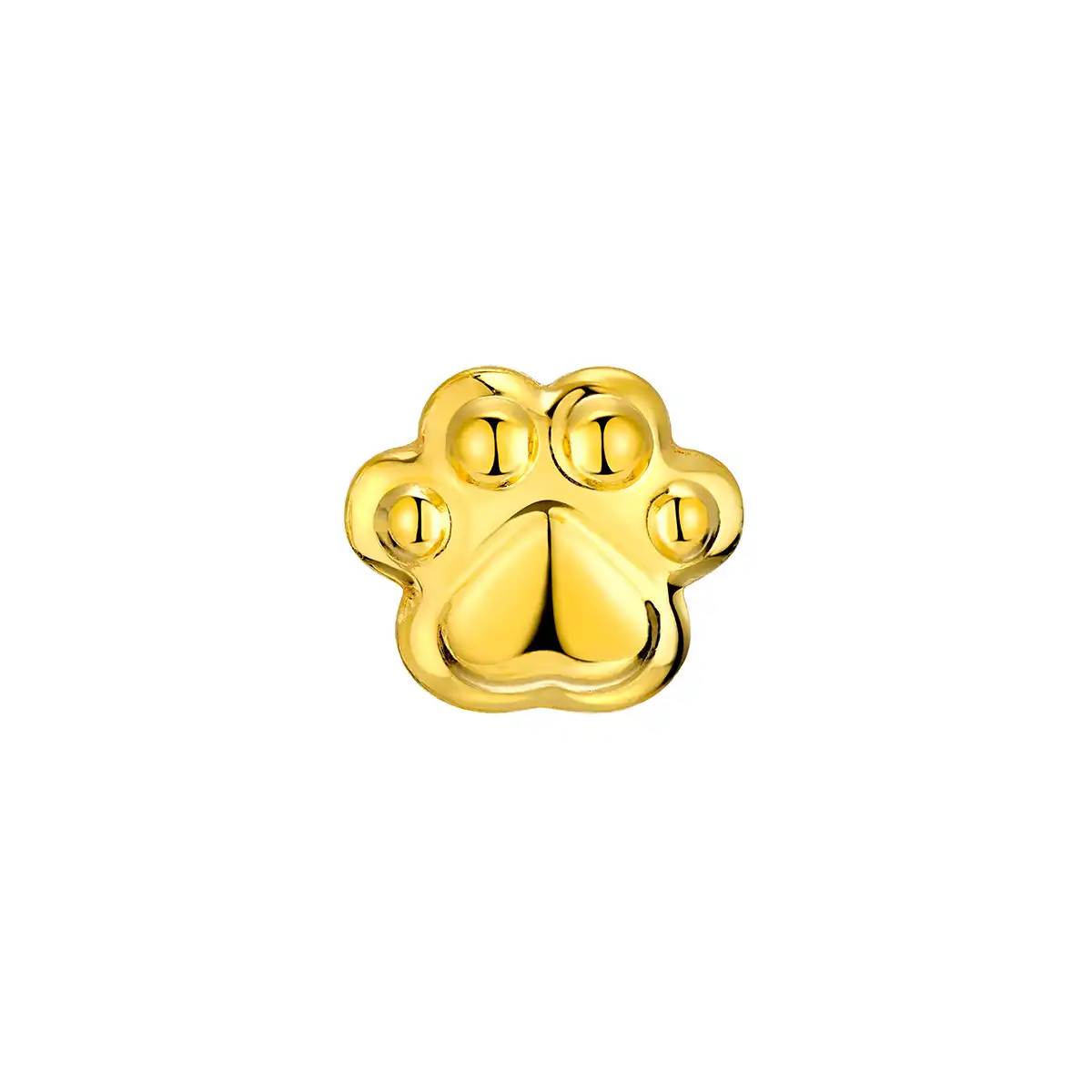 六福珠宝黄金金豆子 - “招财猫爪”999.9黄金(1克)–附送木塞玻璃瓶