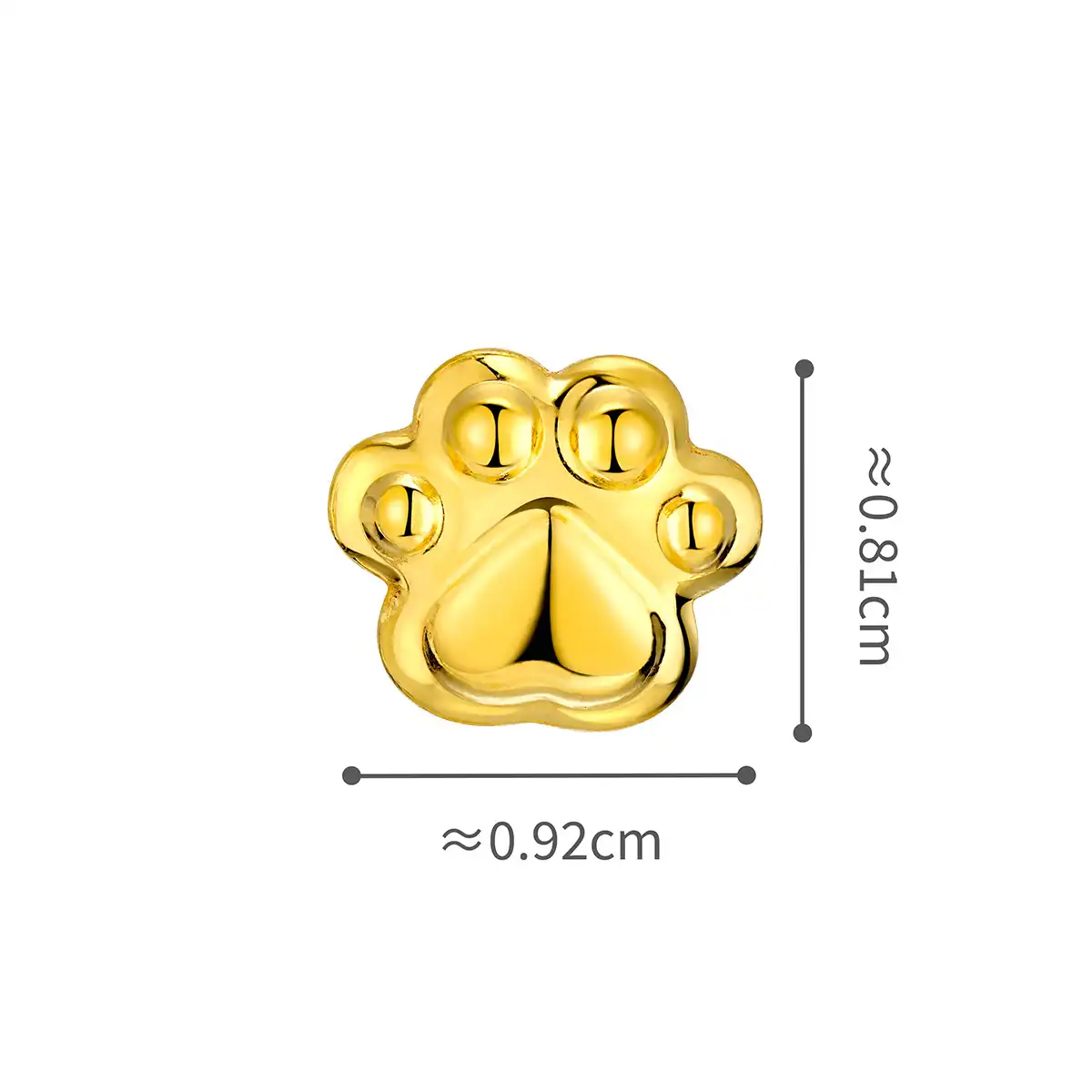六福珠寶黃金金豆子 - “招財貓爪”999.9黃金(3克)–附送木塞玻璃瓶