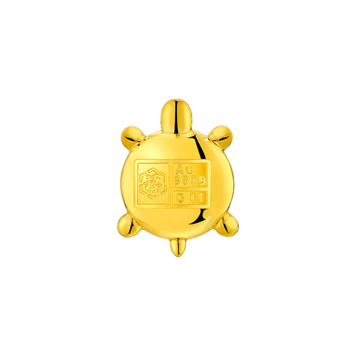 六福珠寶黃金金豆子 - “金錢龜”999.9黃金(3克)–附送木塞玻璃瓶