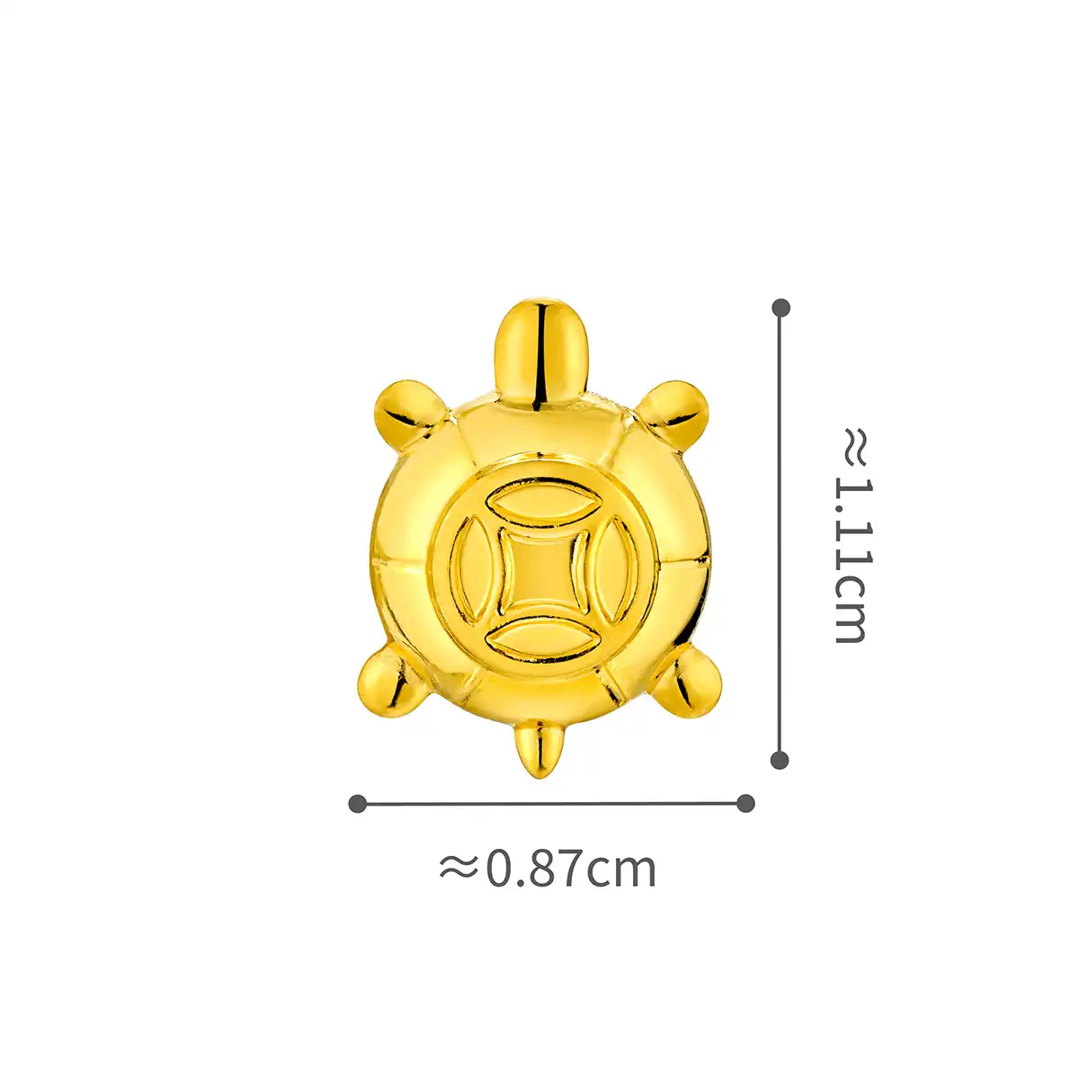 六福珠寶黃金金豆子 - “金錢龜”999.9黃金(3克)–附送木塞玻璃瓶