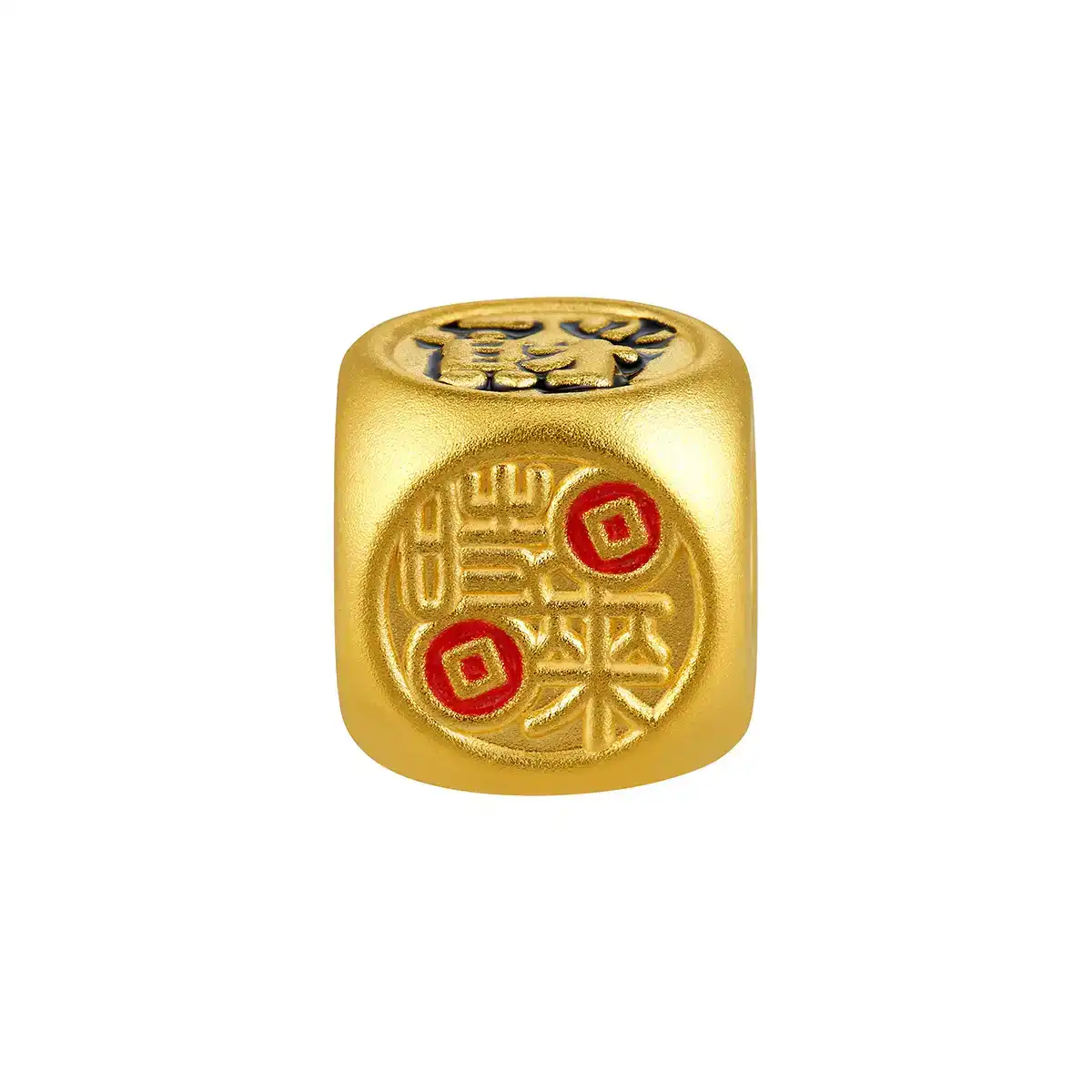 六福珠寶黃金串飾 - "八方來財"轉運珠999足金鎏彩串飾