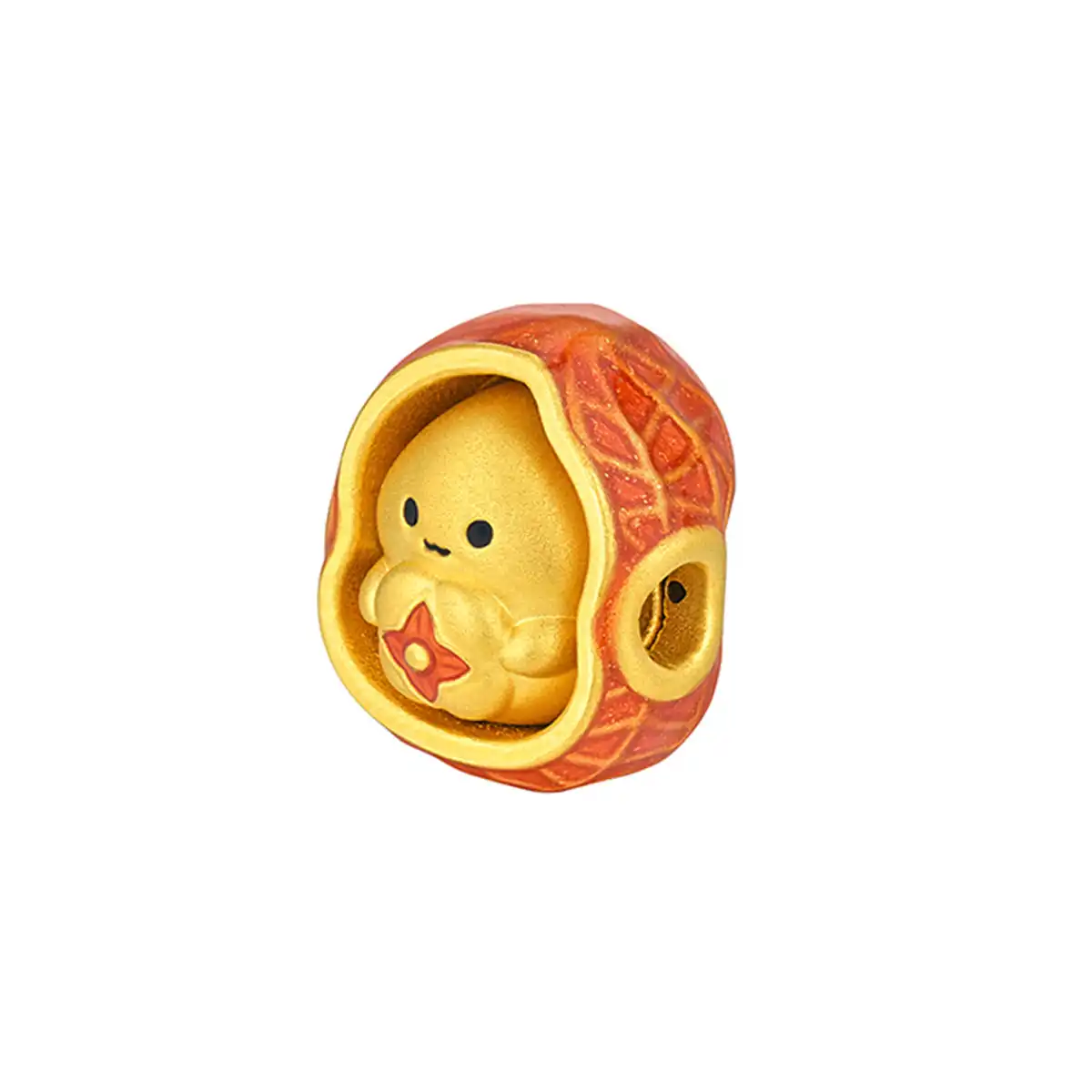 六福珠宝黄金串饰 - 好事「花生」999足金串饰连手绳(趣味Max版)