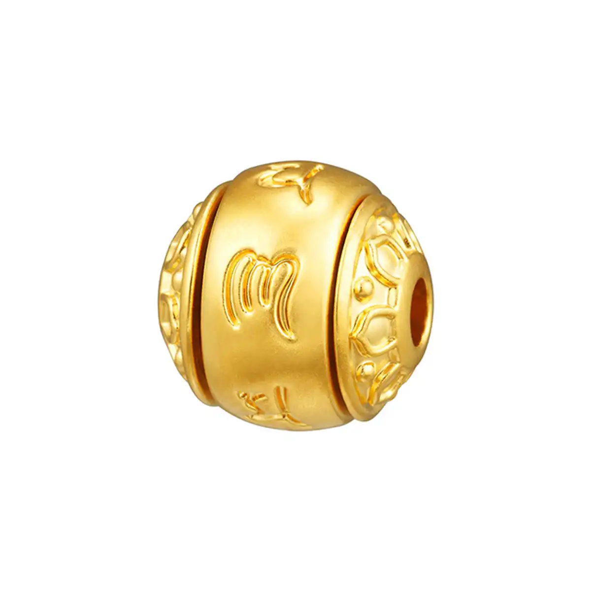 六福珠宝黄金串饰 - “六字真言”时来运转999足金串饰