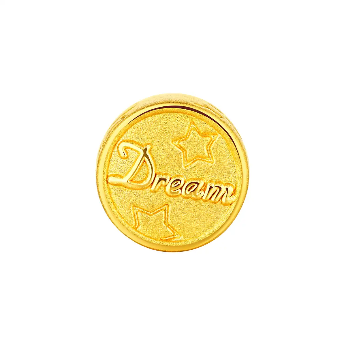 六福珠宝黄金串饰 - "小熊幸运星"999足金串饰连手绳