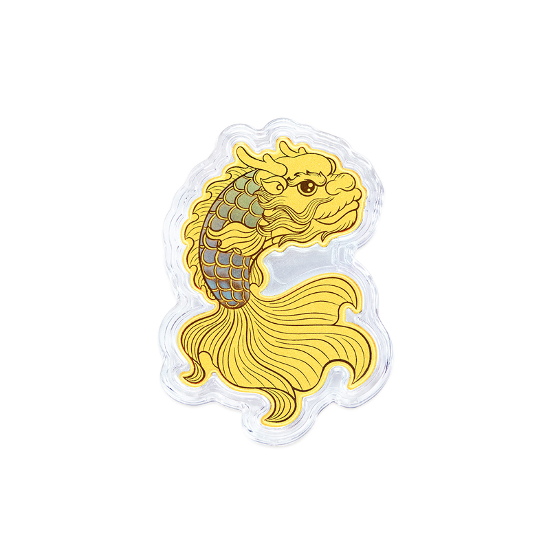 $t('六福珠寶')黃金工藝品 - "魚躍龍門"999足金工藝品