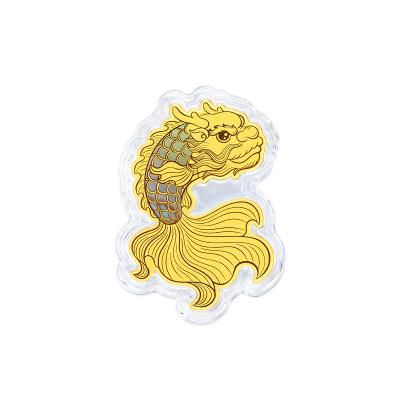 六福珠宝黃金工藝品 - "魚躍龍門"999足金工藝品