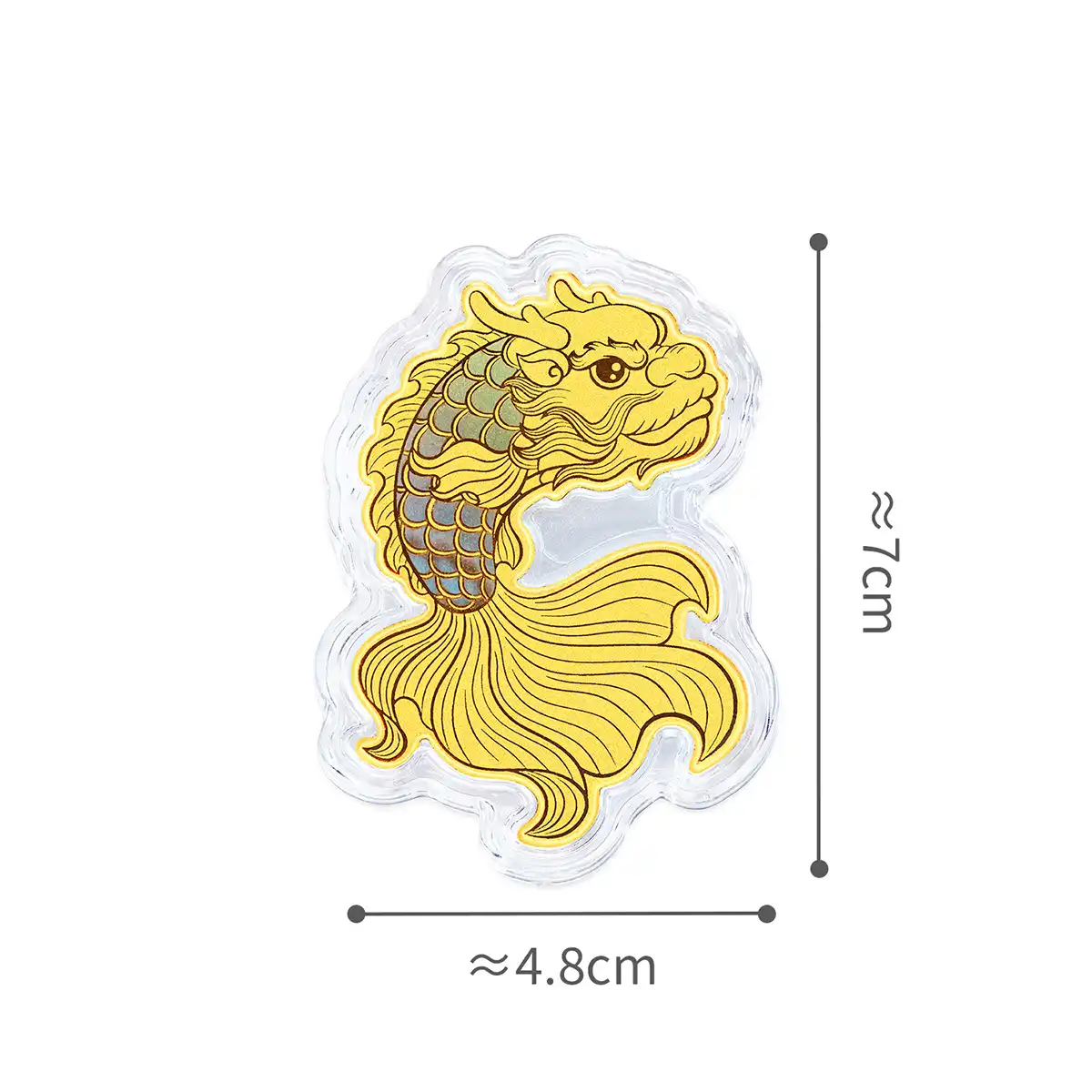 六福珠寶黃金工藝品 - "魚躍龍門"999足金工藝品
