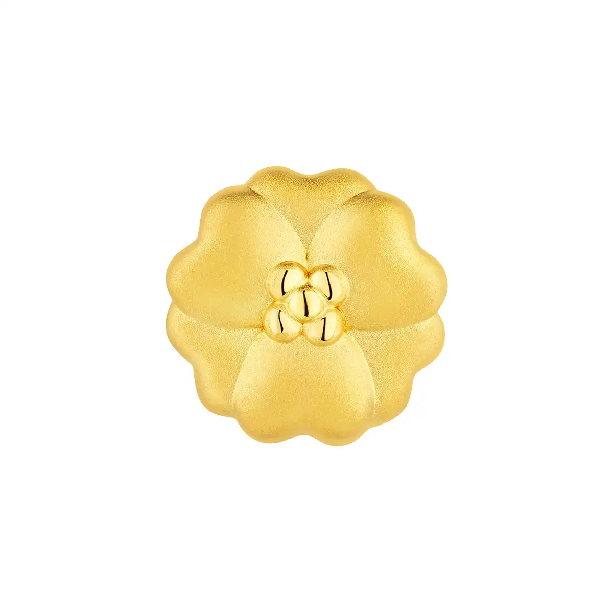 六福珠寶黃金串飾 - 十二生肖“金雞花”999足金串飾連手繩 (微硬金工藝)