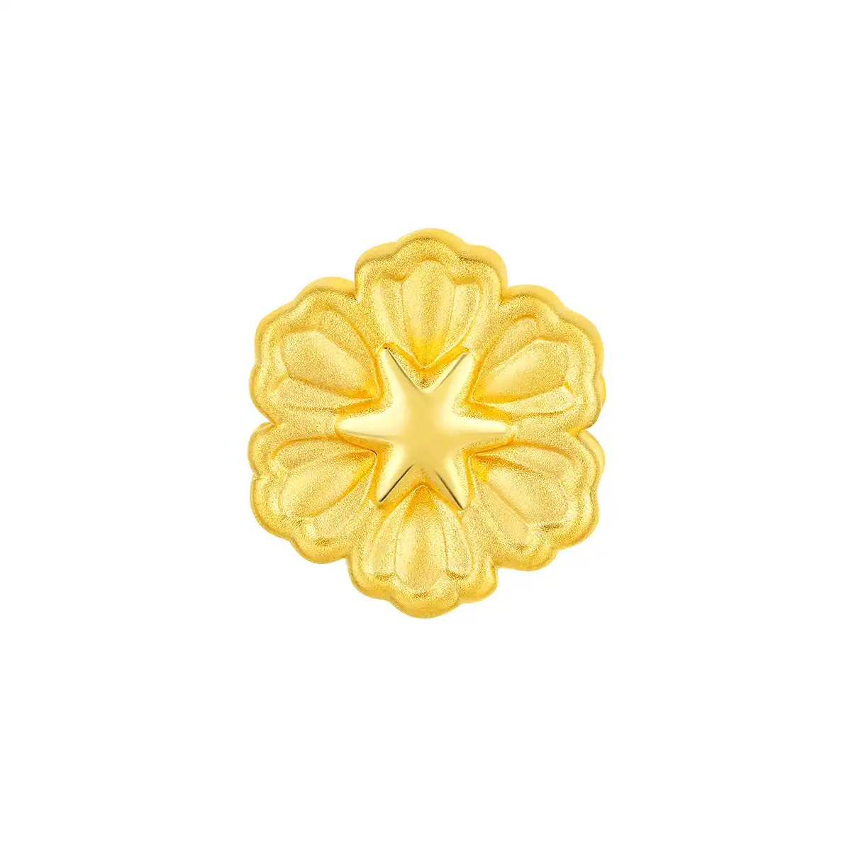 六福珠宝黄金串饰 - 十二生肖“祥龙花”999足金串饰连手绳 (微硬金工艺)