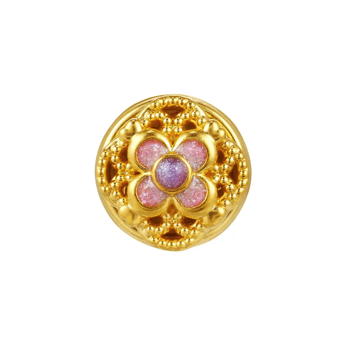 六福珠寶黃金串飾 - “金花絲桂花”999足金串飾