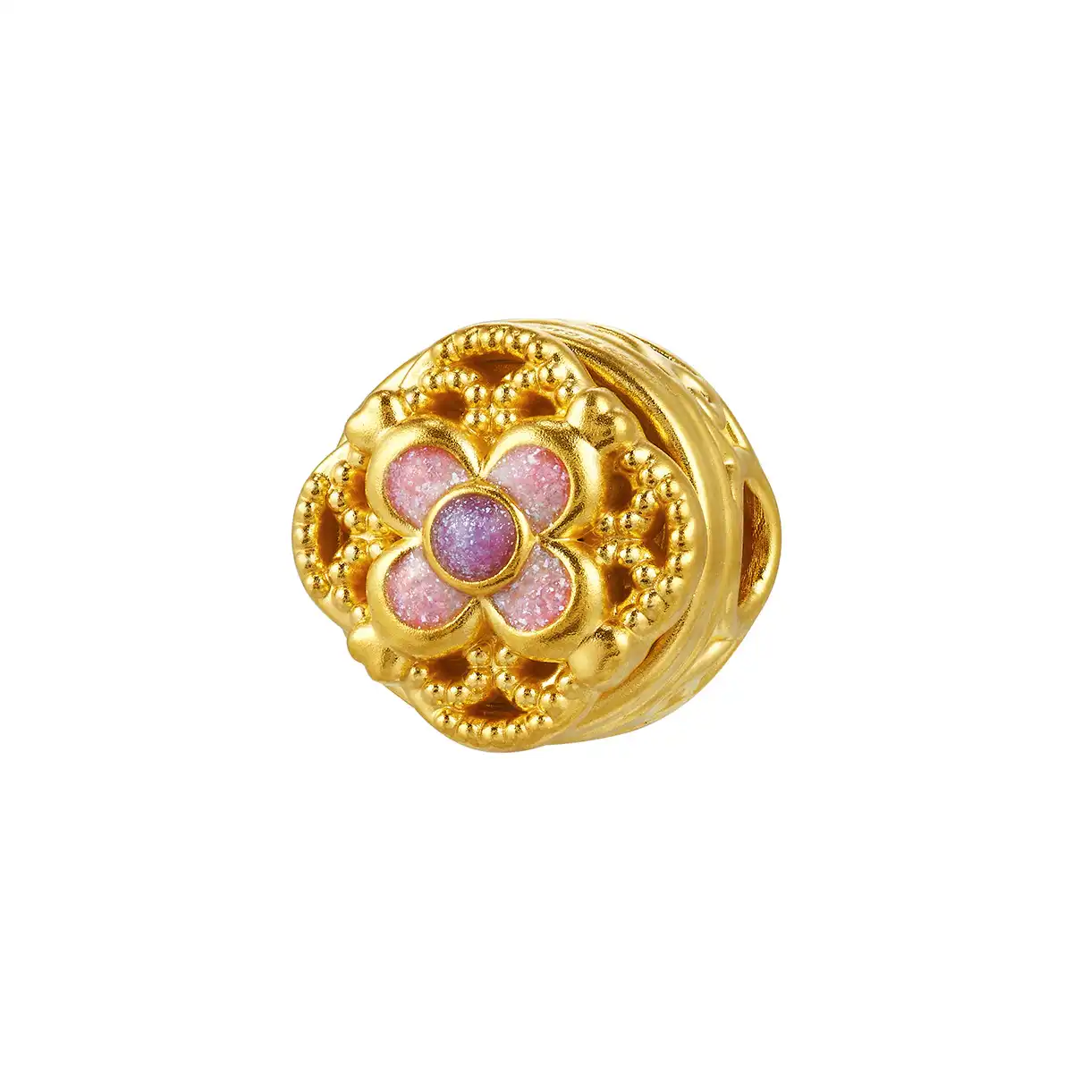 六福珠寶黃金串飾 - “金花絲桂花”999足金串飾