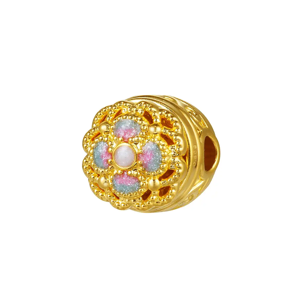 六福珠寶黃金串飾 - “花絲如意”999足金串飾