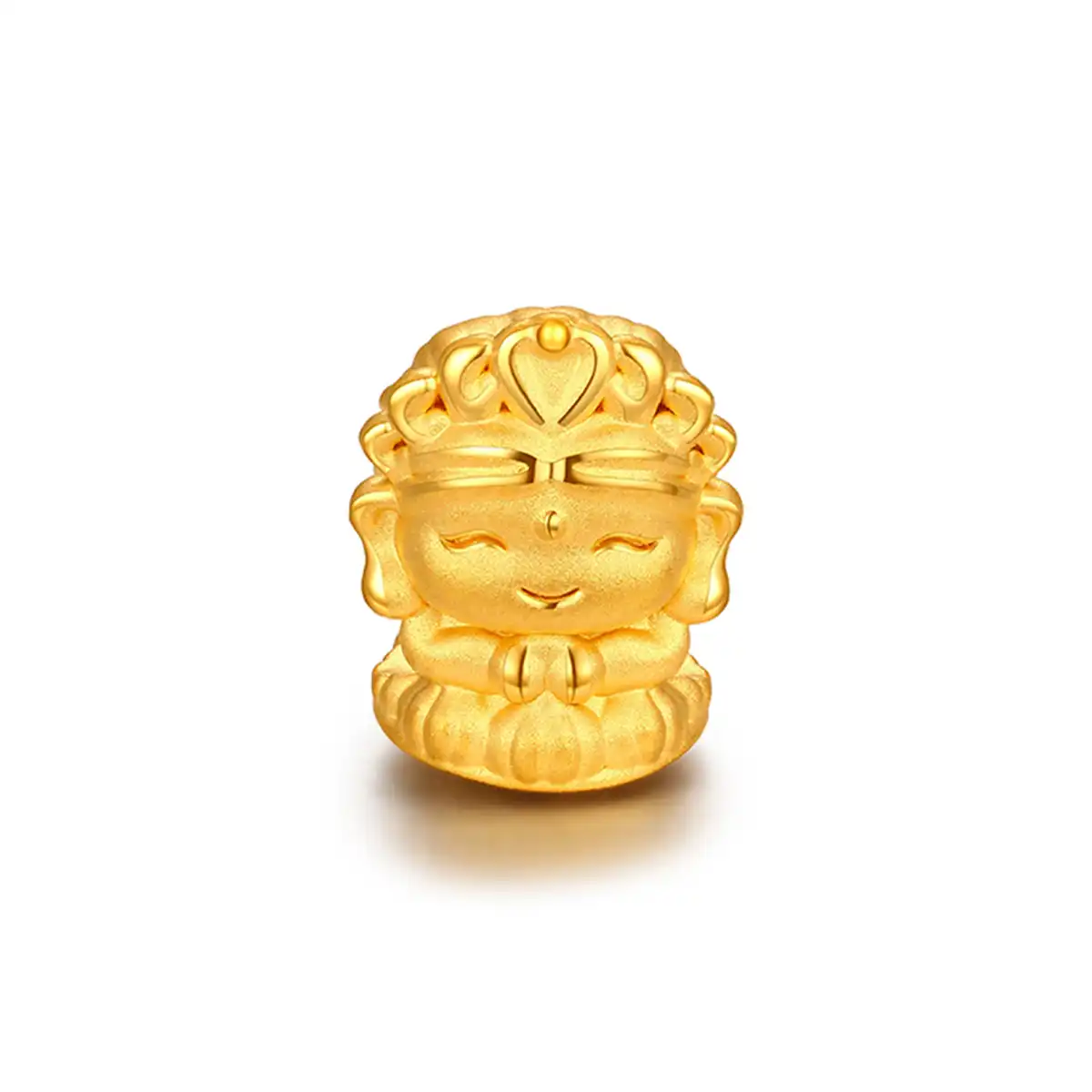 六福珠宝黄金串饰 - “千手观音菩萨守护佛”999足金串饰连手绳