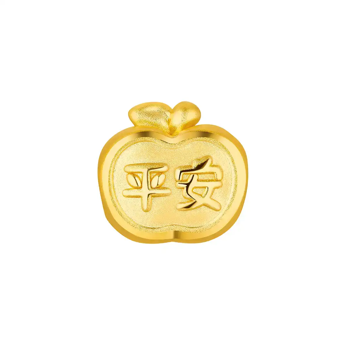 六福珠寶黃金串飾 - 十二生肖"平安豬"蘋果造型999足金串飾連手繩(微硬金工藝)