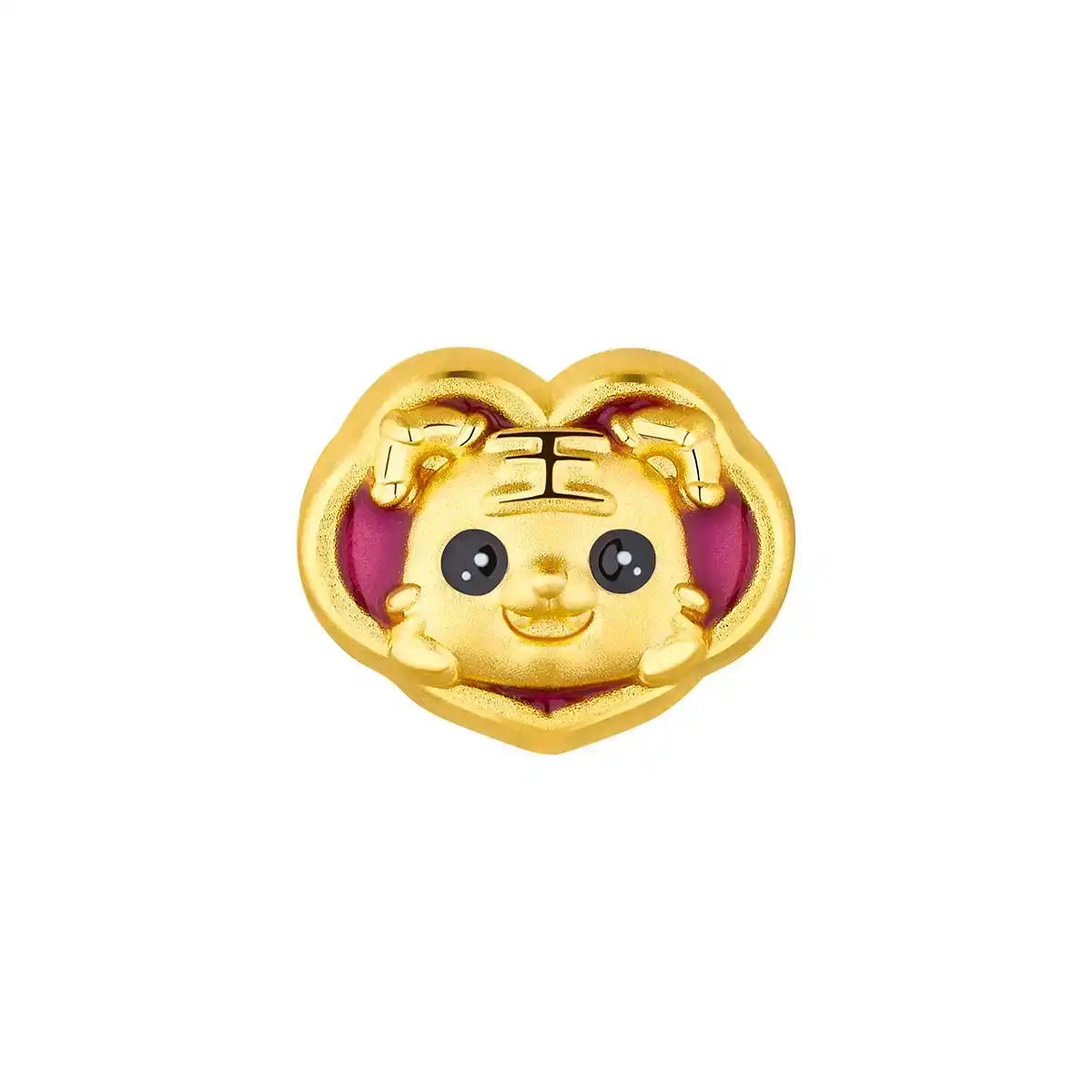 六福珠寶黃金串飾 - 十二生肖"吉祥虎"如意造型999足金串飾連手繩(微硬金工藝)