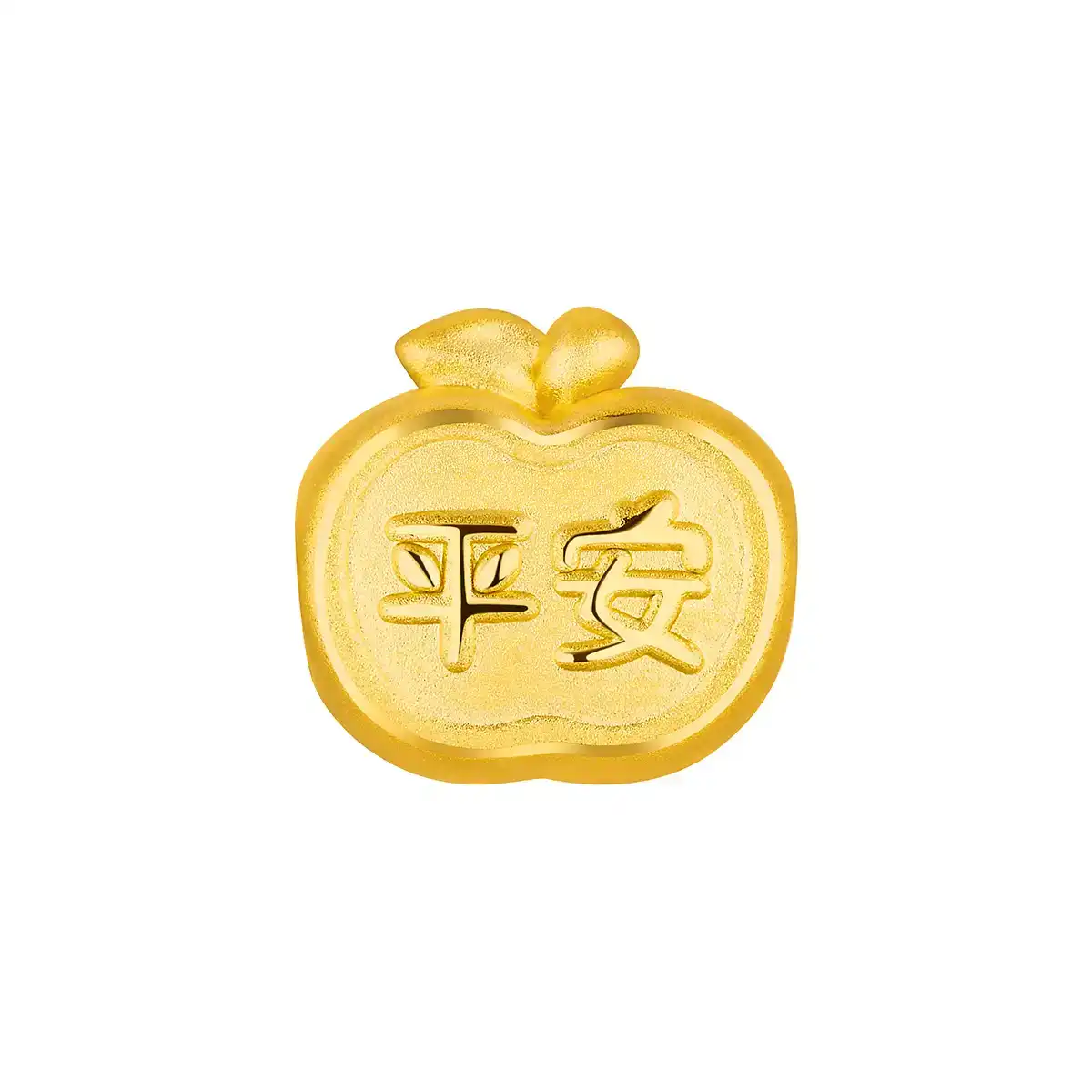 六福珠寶黃金串飾 - 十二生肖"平安牛"蘋果造型999足金串飾連手繩(微硬金工藝)