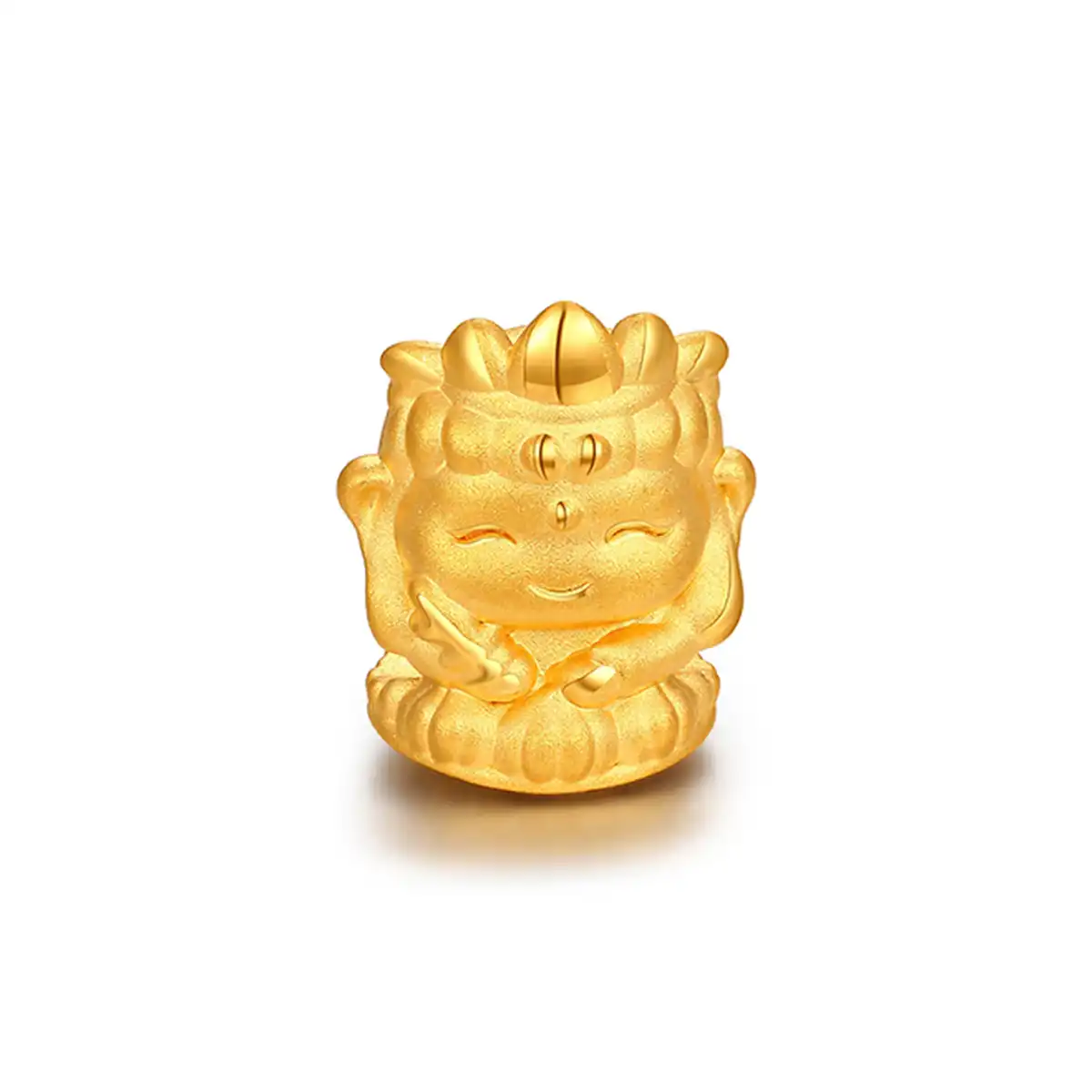 六福珠宝黄金串饰 - “普贤菩萨守护佛”999足金串饰连手绳