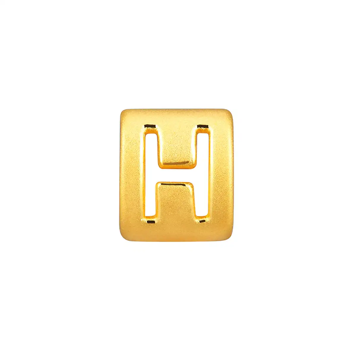 六福珠寶黃金串飾 - “H”英文字母999足金串飾