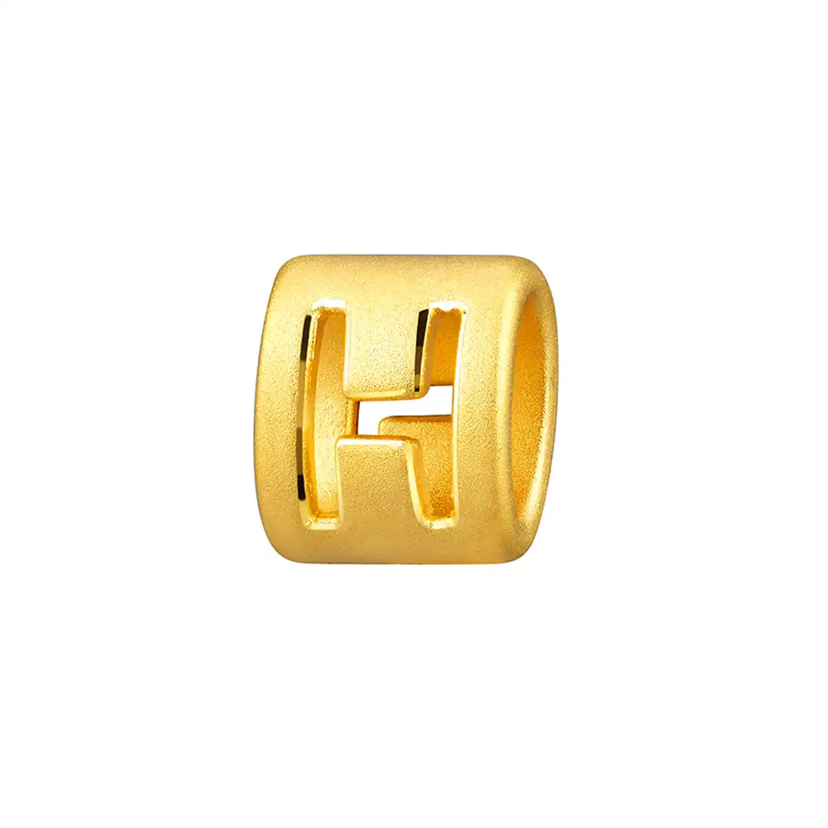 六福珠寶黃金串飾 - “H”英文字母999足金串飾