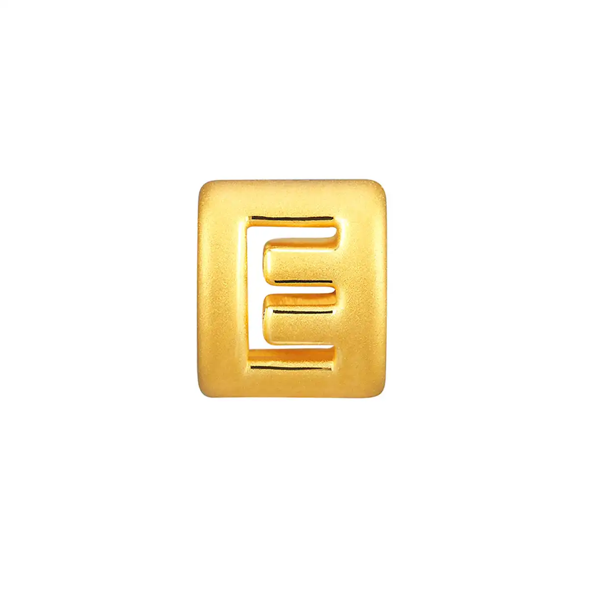 六福珠寶黃金串飾 - “E”英文字母999足金串飾