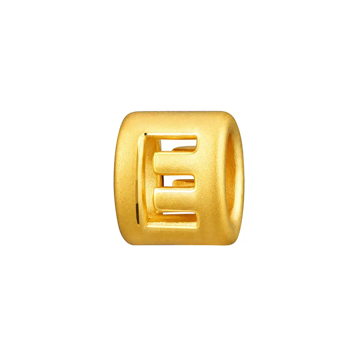 六福珠寶黃金串飾 - “E”英文字母999足金串飾