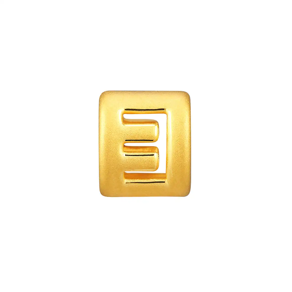 六福珠寶黃金串飾 - “E”英文字母999足金串飾
