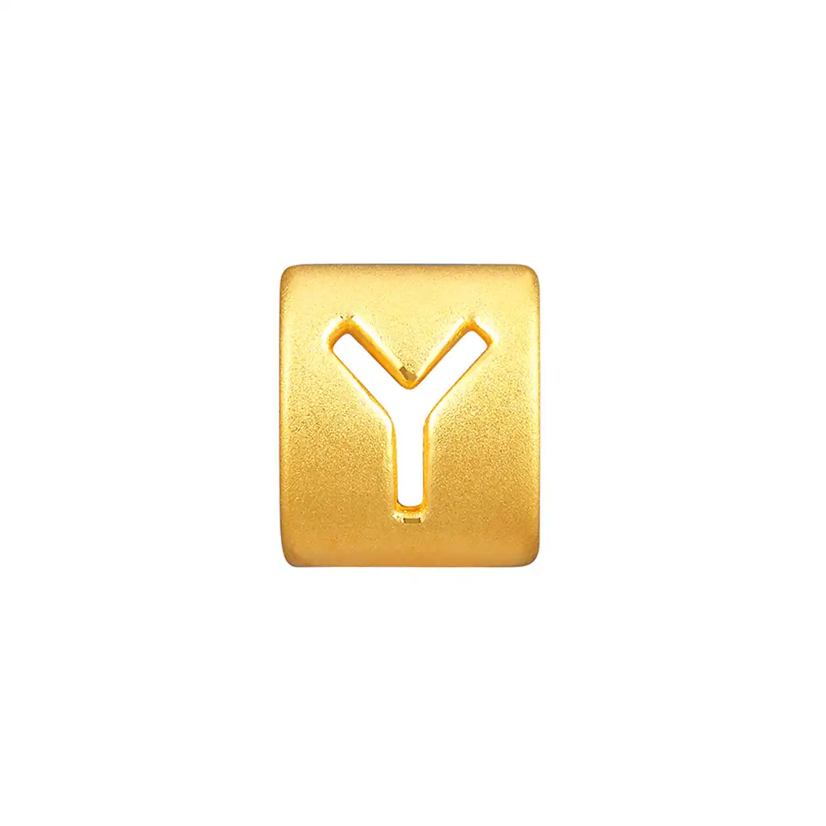 六福珠宝黃金串飾 - “Y”英文字母999足金串飾