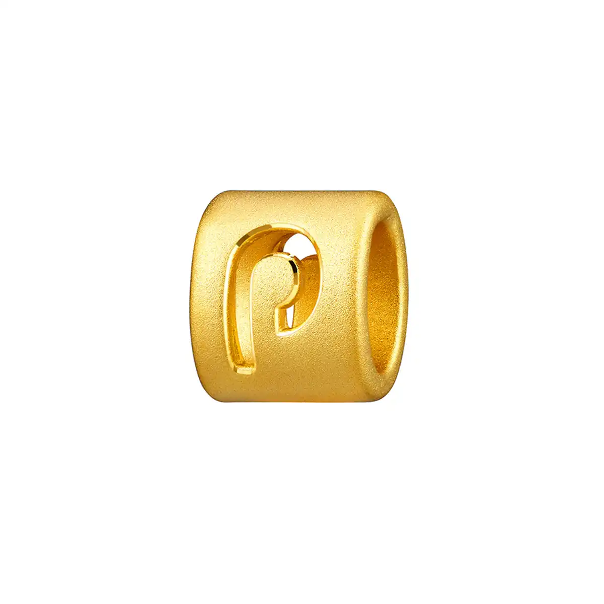 六福珠宝黄金串饰 - “P”英文字母999足金串饰